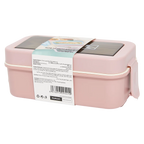 2-teilige Lunchbox aus Polypropylen, 1400 ml (Rosa)
