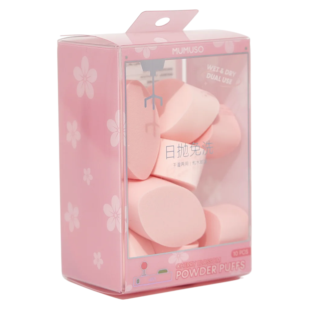 10er-Set Make-up Schwämmchen aus Polyurethan für nasse &amp; trockene Anwendung (Rosa)