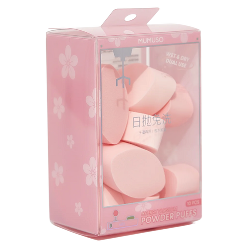 10er-Set Make-up Schwämmchen aus Polyurethan für nasse &amp; trockene Anwendung (Rosa)
