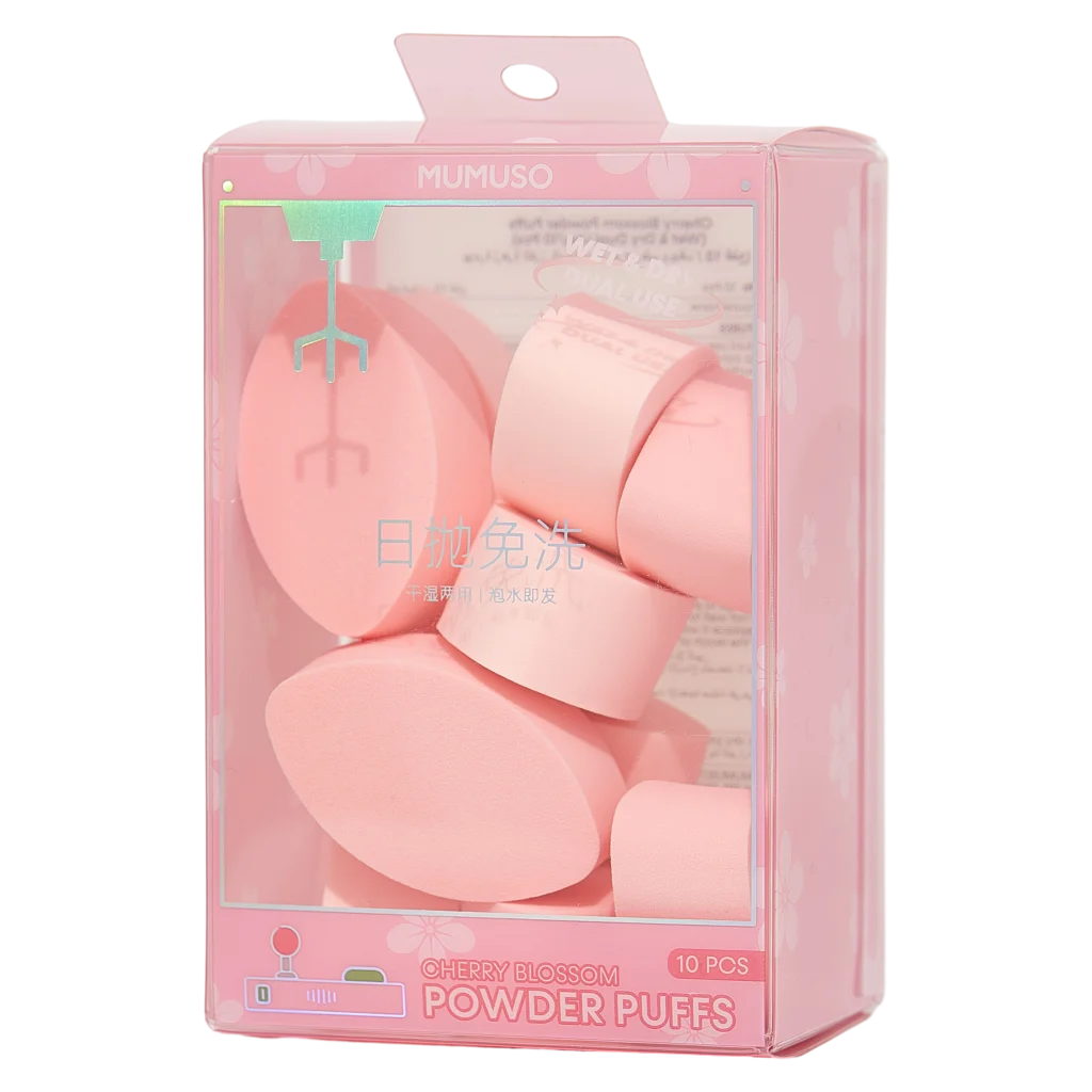 10er-Set Make-up Schwämmchen aus Polyurethan für nasse &amp; trockene Anwendung (Rosa)