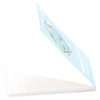 Mattierpapier aus Flachs, Notizblockform, 100 Blatt mit Tier-Design (Türkis)