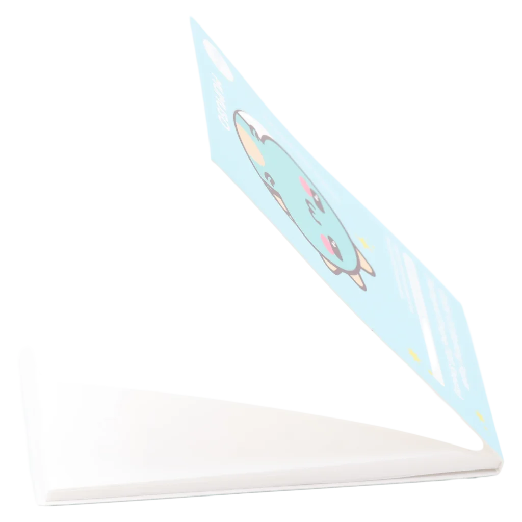 Mattierpapier aus Flachs, Notizblockform, 100 Blatt mit Tier-Design (Türkis)