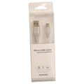 Micro-USB-Ladekabel aus TPE/PVC für Android, 1 m (Weiß)