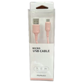 Micro USB Kabel aus TPE für Android Geräte, 1 m (Rosa)