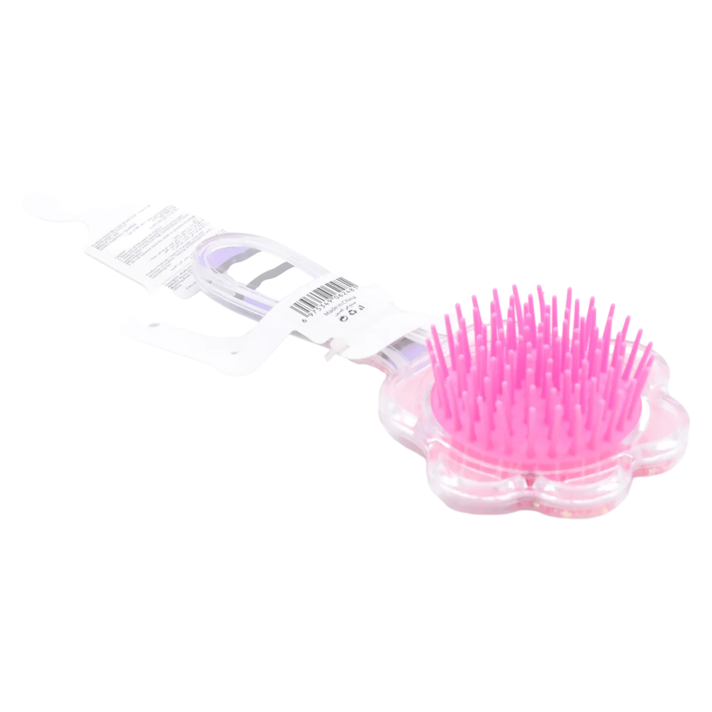Mini-Haarbürste aus Polystyrol mit Katzenpfoten-Design (Pink)