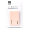 Mini Powerbank, 5000 mAh, ABS+PC, tragbarer externer Akku (Rosa)