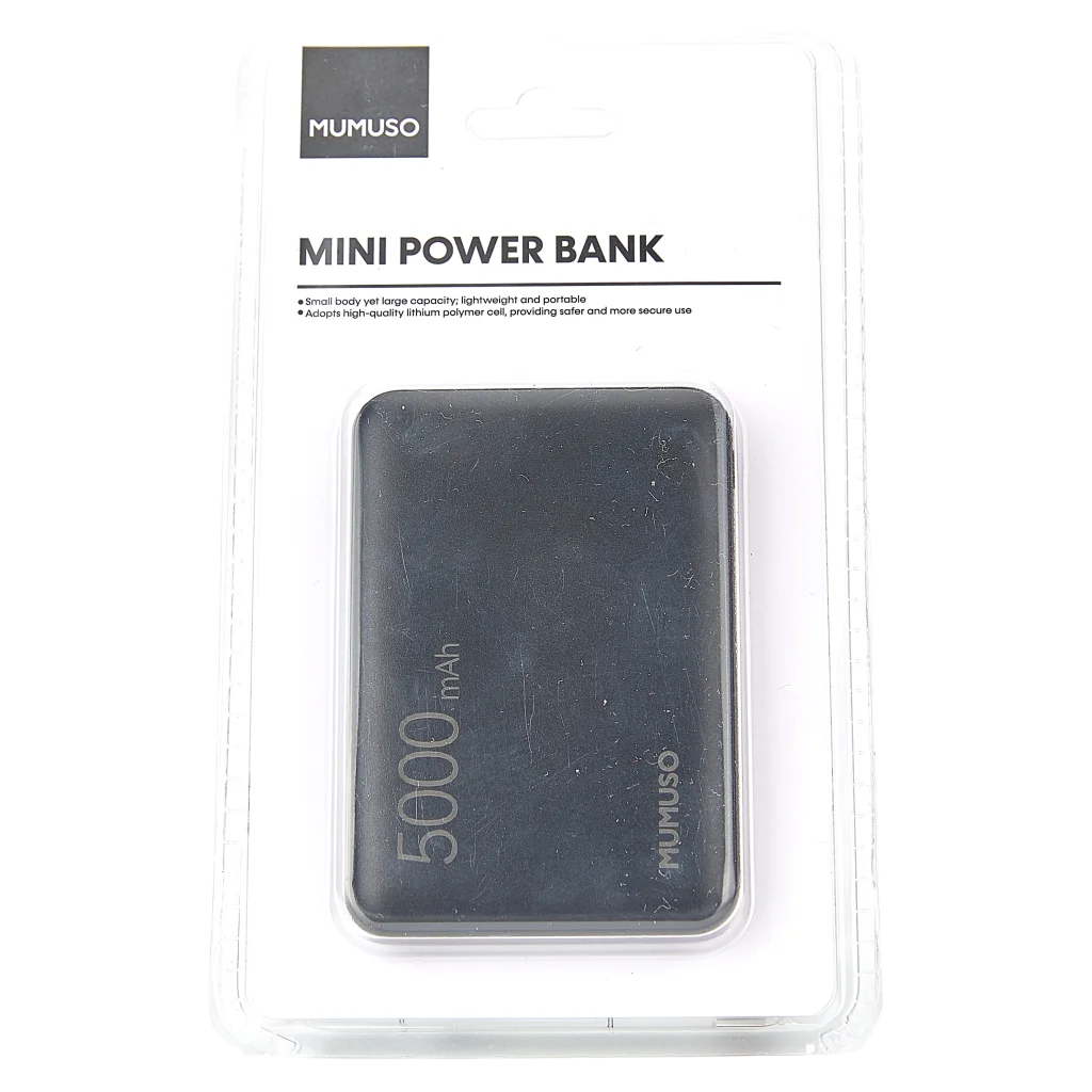 Mini Powerbank 5000 mAh aus ABS/PC, kompakt (Schwarz)