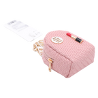 PVC-Münzportemonnaie mit Schlüsselanhänger und Lippenstift-Design (Rosa)