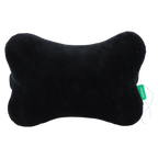Nackenkissen in Knochenform mit Velours-Oberfläche (Schwarz)