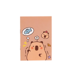 Notizbuch mit Capybara-Design, 82×120 mm (Mehrfarbig)
