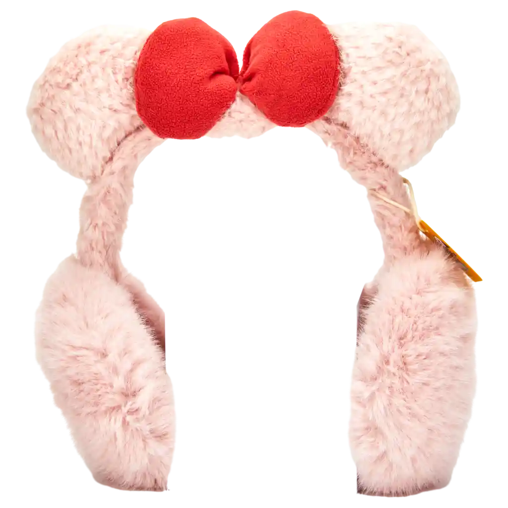 Ohrenschützer mit Bärchen-Design, Plüsch (Rosa)