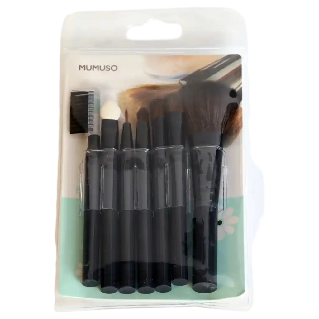 5-teiliges Make-up Pinselset für Gesicht und Augen (Schwarz)