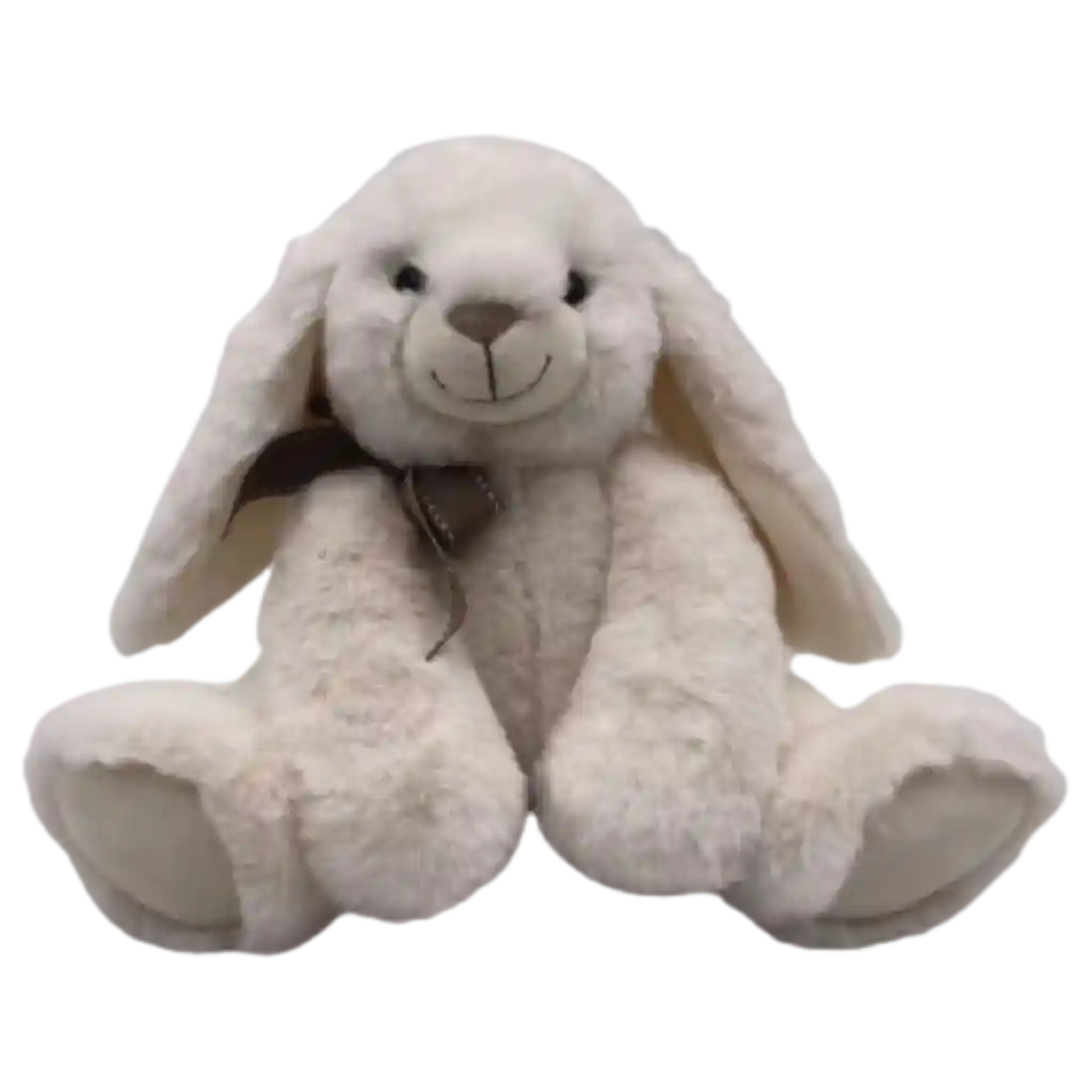 Plüschtier Hase sitzend, Kuscheltier (Cremeweiß)