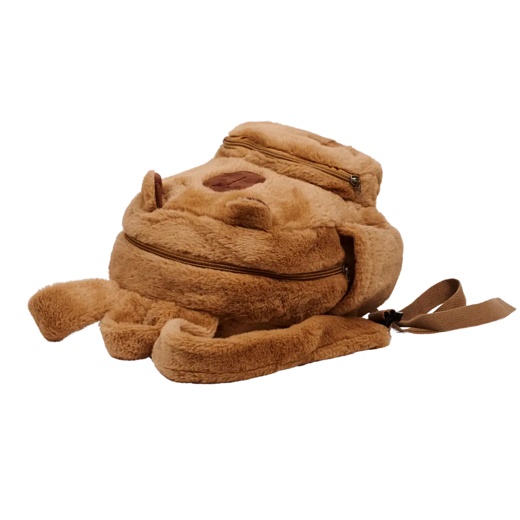 Plüschrucksack mit Capybara-Design für Kinder (Braun)