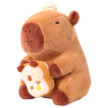 Plüschtier Capybara mit Toast-Design, 35 cm (Braun)