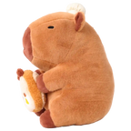 Plüschtier Capybara mit Toast-Design, 35 cm (Braun)