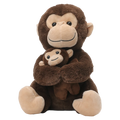 Plüschtier Affe mit Kind, 27 cm (Braun/Beige)