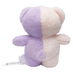 Plüschtier Bär, 25 cm mit Dual-Color-Design (Schwarz/Beige/Lila)