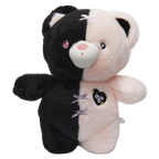 Plüschtier Bär, 25 cm mit Dual-Color-Design (Schwarz/Beige/Lila)