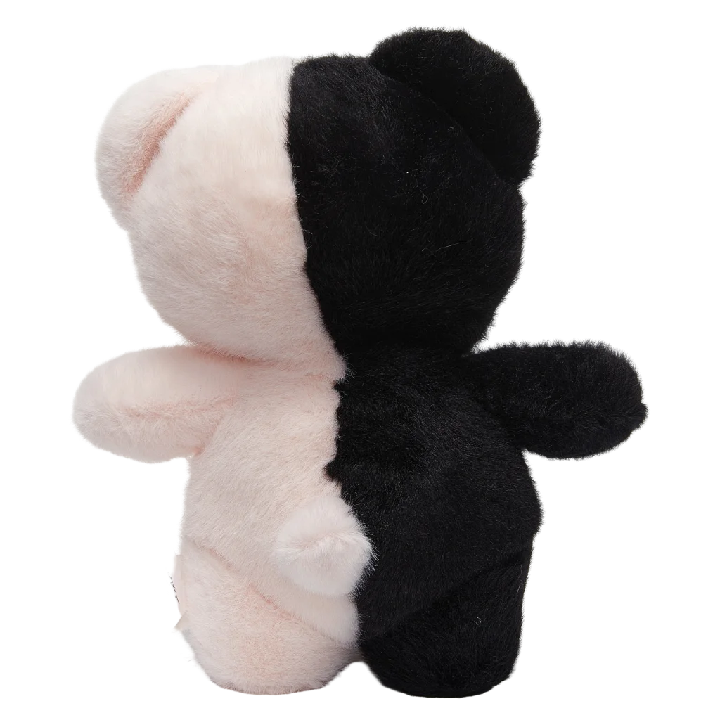 Plüschtier Bär, 25 cm mit Dual-Color-Design (Schwarz/Beige/Lila)