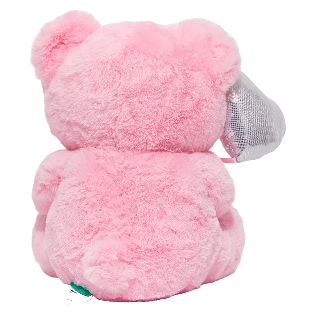 Plüschtier Bär mit Herz-Design, 25 cm (Rosa)