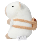 Plüschtier Capybara-Design, 35 cm (Weiß/Braun)