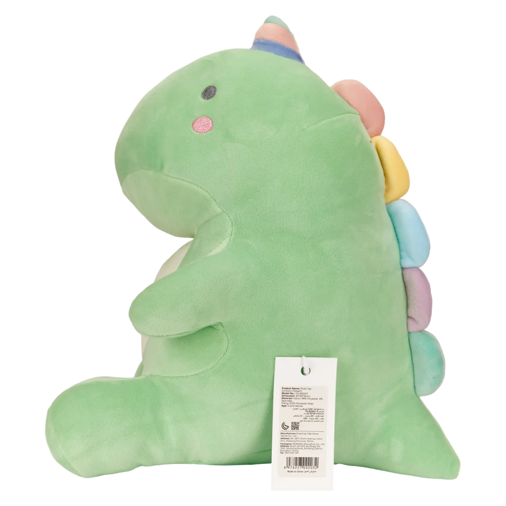 Plüschtier Dinosaurier, weich (Grün)
