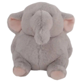 Plüschtier Elefant, rund geformt, 22 cm (Grau)