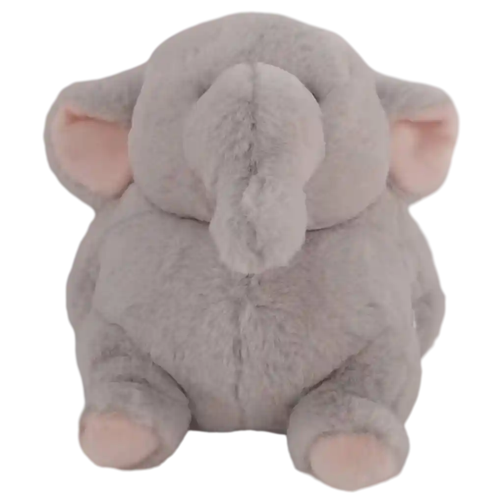 Plüschtier Elefant, rund geformt, 22 cm (Grau)