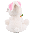 Plüschtier Hase, 50 cm, mit Karotten-Design (Weiß)