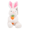 Plüschtier Hase mit Karotten-Design, 28 cm (Weiß)