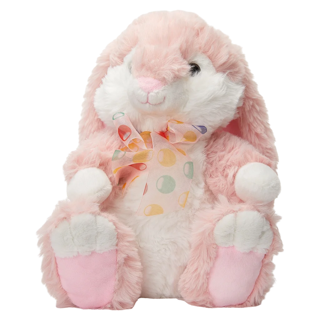 Plüschtier Hase mit Schleife, 28 cm (Rosa)