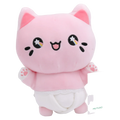 Plüschtier Katze, 25 cm aus Elasthan mit Katzen-Design (Pink)