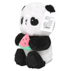 Plüschtier Panda, 30 cm, mit Wassermelonen-Design (Schwarz/Weiß)