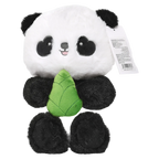 Plüschtier Panda mit Bambus-Design, 30 cm (Schwarz/Weiß)