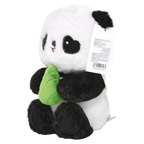 Plüschtier Panda mit Bambus-Design, 30 cm (Schwarz/Weiß)