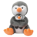 Plüschtier Pinguin Mutter &amp; Kind, 27 cm (Grau/Weiß/Orange)