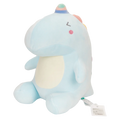 Plüschtier Einhorn-Dinosaurier mit Regenbogen-Design (Blau/Pastell)