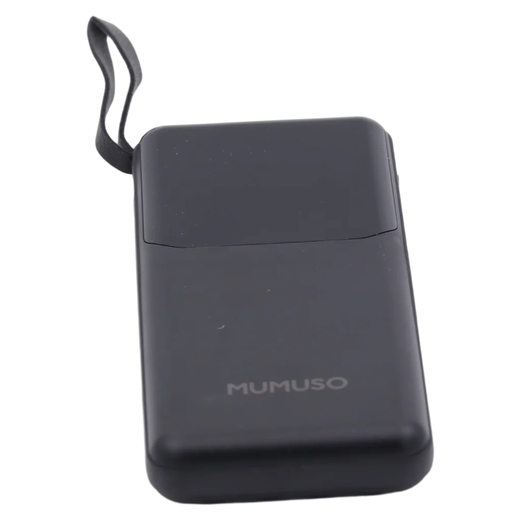 Portable Powerbank mit integrierten Kabeln, 10.000 mAh (Schwarz)