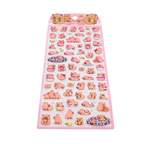 Puffy Sticker mit Capybara-Design, 14 g (Mehrfarbig)