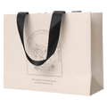 Rechteckige Geschenktasche mit Blumen-Print (Beige)