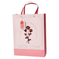 Rechteckige Geschenktragetasche mit Rosendesign (Rosa)