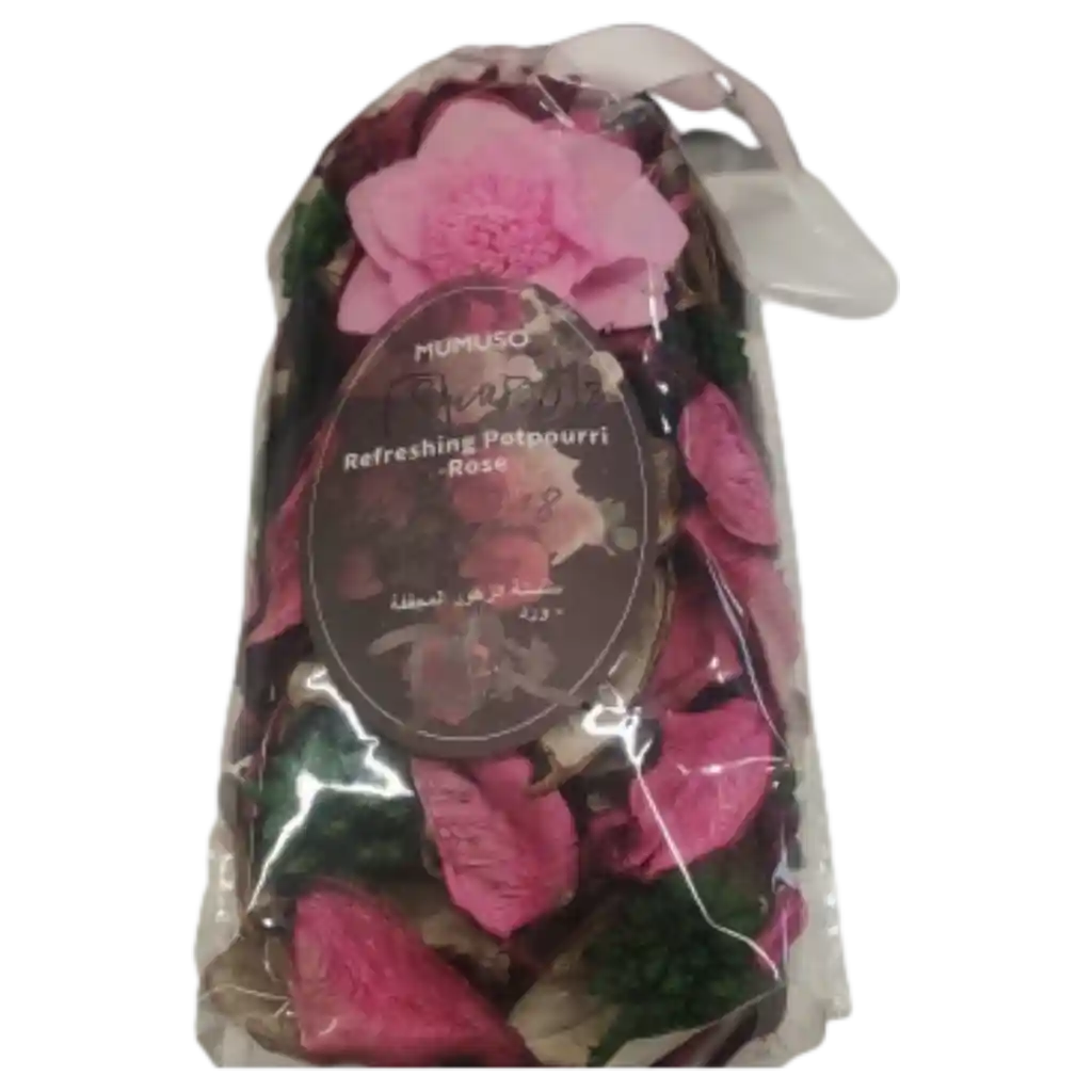 Potpourri aus natürlichen Pflanzenmaterialien, 66,7 g (Rosé/Grün) mit Rosenduft