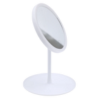 Runder Schminkspiegel mit LED-Licht aus PP und Glas (Weiß)