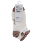 Sneakersocken Damen aus Baumwollmischung mit Bären-Design (Weiß/Braun)