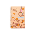 Spiral-Notizbuch A5 mit Capybara-Design, 145 × 210 mm (Beige)