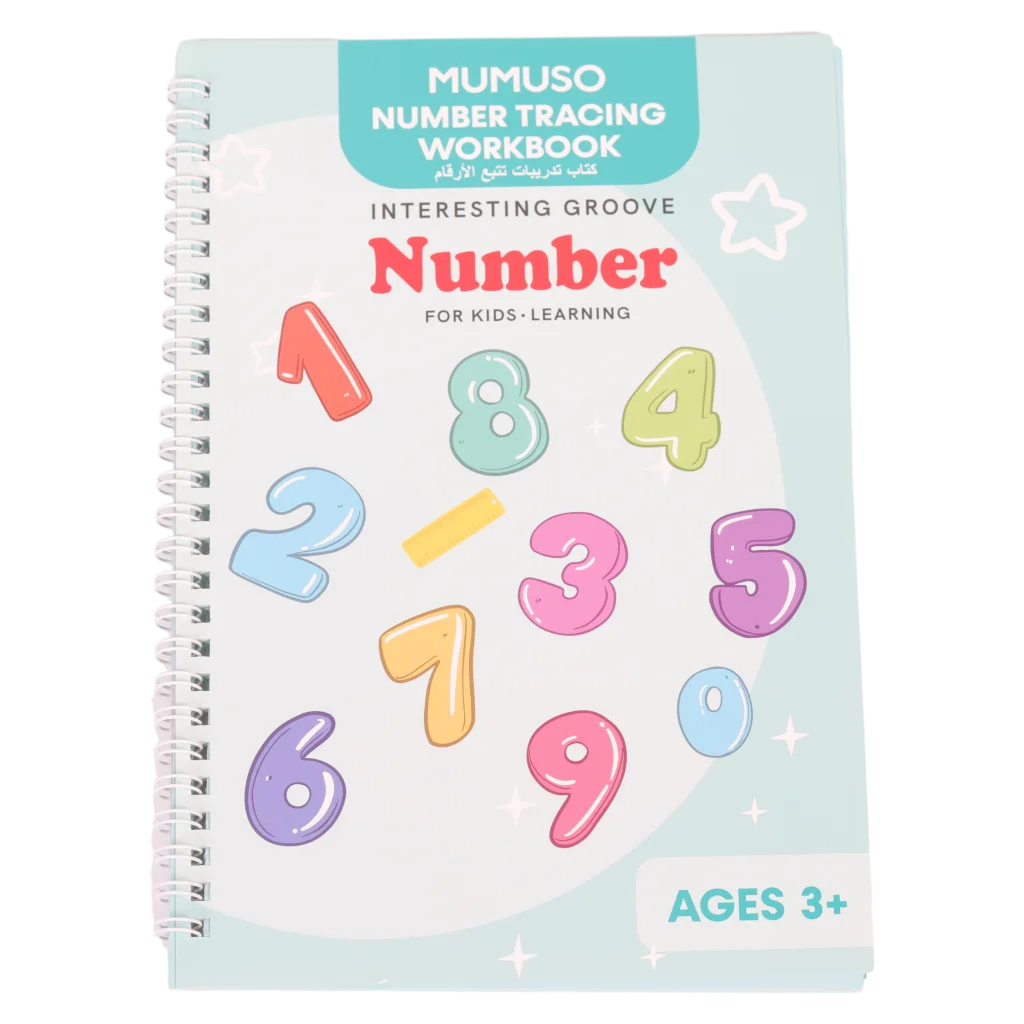 Spiralgebundenes Zahlen-Übungsbuch A4 für Kinder ab 3 Jahren (Mehrfarbig)