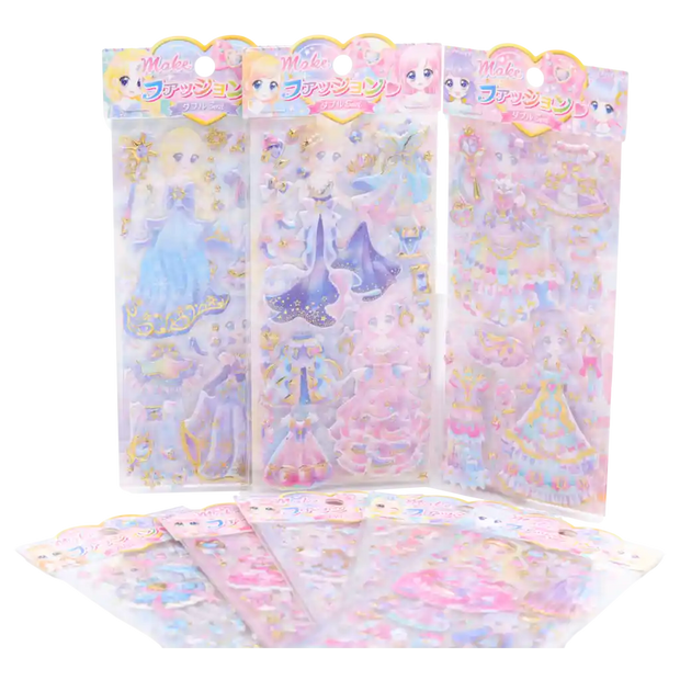 2-in-1 Anziehsticker-Set für Kinder mit Pastell-Design (Mehrfarbig)