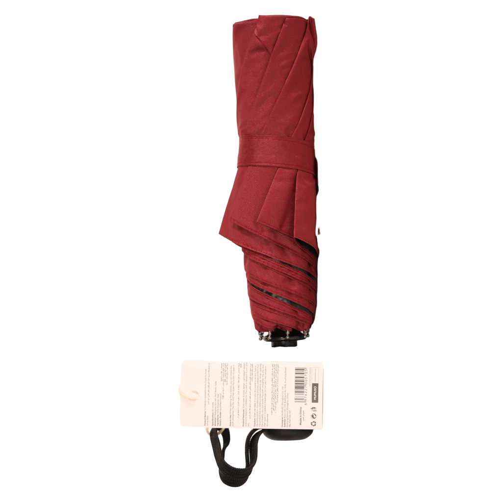 Taschenschirm mit Automatikfunktion, kompakt (Weinrot)