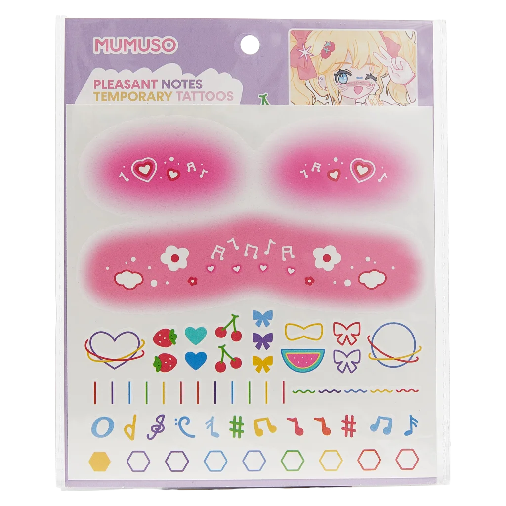 Temporäre Tattoo Sticker mit buntem Print für Kinder &amp; Erwachsene (Mehrfarbig)